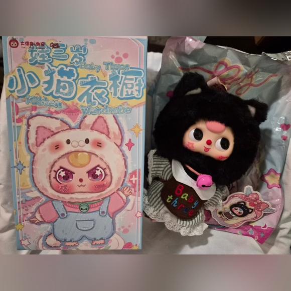 Cute Kitten Wardrobe Stuffed Animal Toy - Pink and Blue - Picture 2 of 11